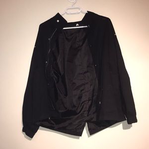 ASAIN BRAND SMILEY FACE BLACK JACKET